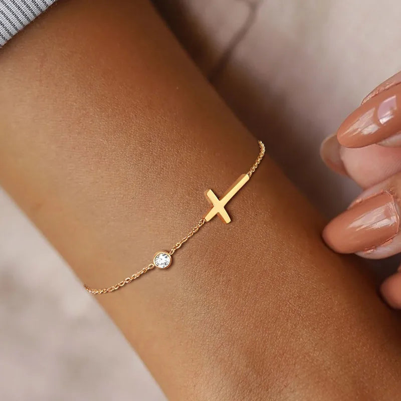 XIYANIKE Elegant Gold Cross Necklace for Women