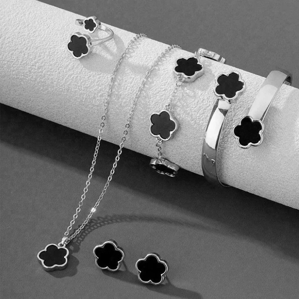 Lucky Blossom 5-Piece Jewelry Set for Women