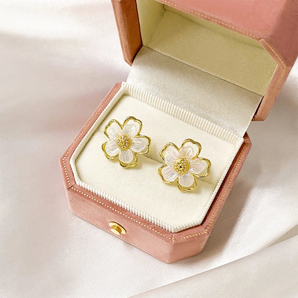 ZAKOL Sparkling Floral Earrings for Women & Girls