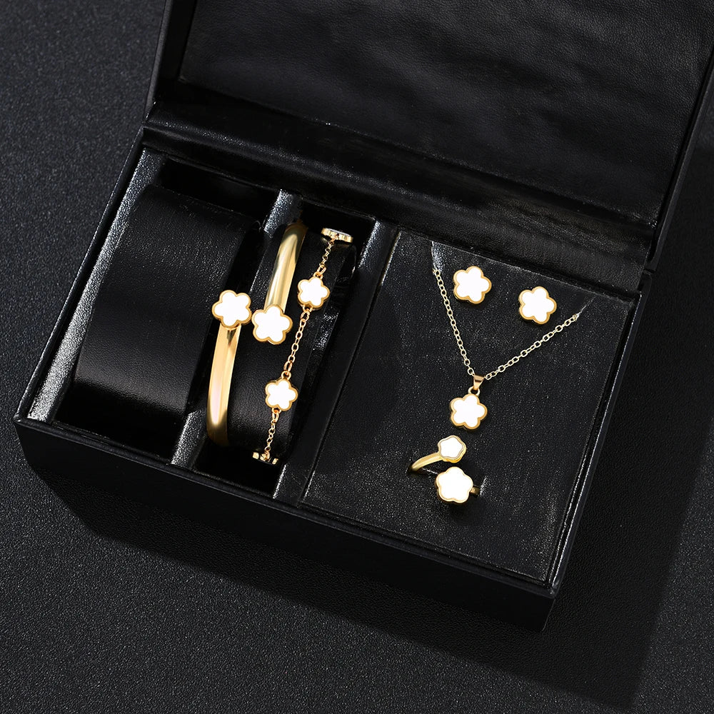 Lucky Blossom 5-Piece Jewelry Set for Women