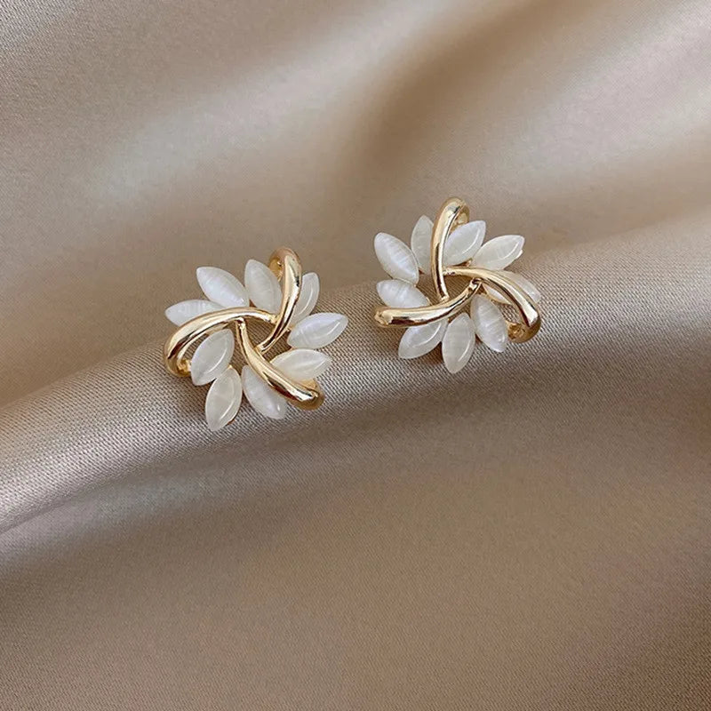 ZAKOL Sparkling Floral Earrings for Women & Girls